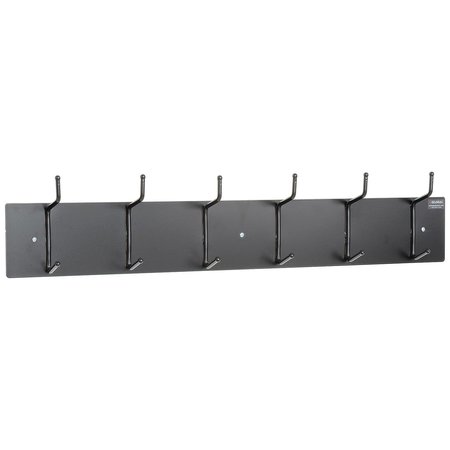 GLOBAL INDUSTRIAL 36-1/2W Wall Mounted Coat Rack - Black 695312